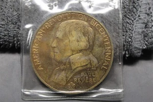 PAUL REVERE / LEXINGTON CONCORD ARBA BICENTENNIAL 1976 MEDAL - Picture 1 of 2