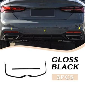 Glossy black Rear Bumper Strip Protector Cover Trim For Audi A5 S5 2020-2023 ABS - Bild 1 von 3