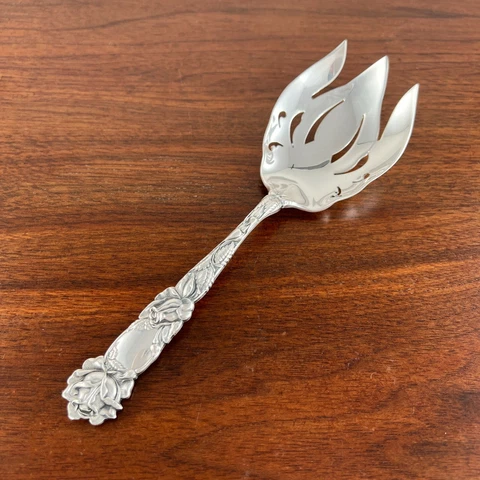 ALVIN AMERICAN ART NOUVEAU STERLING SILVER SERVING FORK BRIDAL ROSE 1903 NO MONO Cover