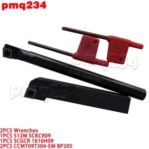 1 x S12M SCKCR09 1 x SCGCR1616H09 lathe tool handle 12mm 75 degree + CCMT09T304 - Picture 1 of 6