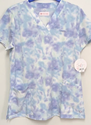 Women's White Cross Medical Scrub Top, Sz. S, NWT~ Stretch - Image 1 of 4