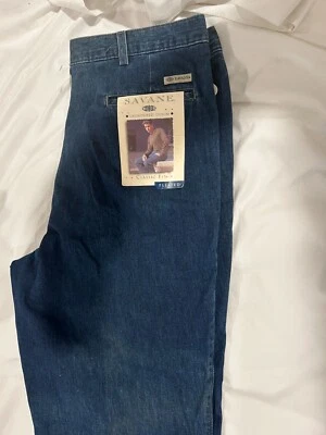 Novo - Calça jeans Savane masculina lateral 40 x 32 ajuste clássico, azul-denim - Imagem 1 de 4