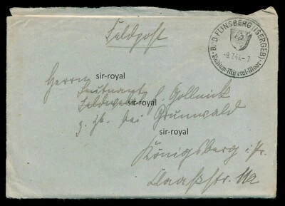 Feldpost Brief mit Inhalt 1941 - Bad Flinsberg nach Königsberg - 2WK - Bild 1 von 2