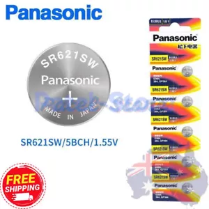 Panasonic Silver Oxide Watch Battery SR621SW (364)1.55V Made in Japan - Picture 1 of 3