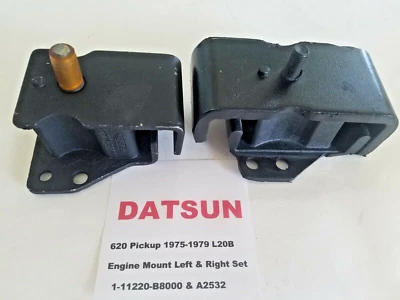 Front Engine Mount set of (2) fits Datsun L20B 620 Pickup 75-79 Left & Right  - Image 1 of 3