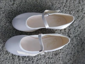 Gandolfi Girls Size 11 White Flat Satin Wedding/special Occasion Shoes New - Picture 1 of 4