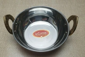La Coppera Karahi Large Double Wall Hand Hammered Small Bowl, Light Scratches - Picture 1 of 3