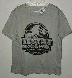 Old Navy Unisex Kids 5T Boys Girls Short Sleeve JURASSIC PARK Tee Green #21124 - Picture 1 of 2