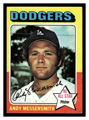 1975 TOPPS MINI BASEBALL ANDY MESSERSMITH #440 LOS ANGELES DODGERS HIGHER GRADE - Image 1 of 2
