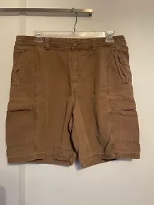 TOMMY BAHAMA RELAX men's brown cotton blend cargo shorts Size 38 - Picture 1 of 9