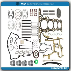 Gasket Piston Bearing Timing Chain Set Fit For 2012-2016 Chevrolet Sonic 1.4L L4 - Picture 1 of 18