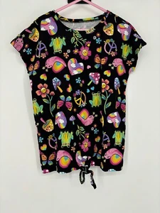 NWOT The Children's Place Girls Hippie Print Tie Front Shirt Youth Size Large - Picture 1 of 7