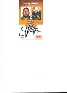 SHAWN OAKMAN BAYLOR BEARS SIGNED SENIOR BOWL CARD W/COA - Picture 1 of 1