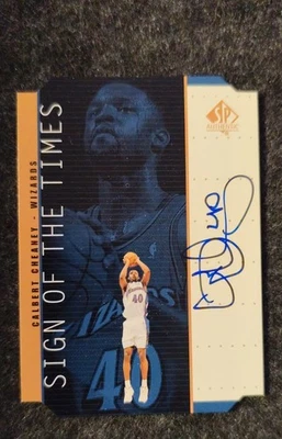 1998-99 SP Authentic - Sign of the Times Calbert Cheaney #CH Bronze (AU) - Image 1 of 2