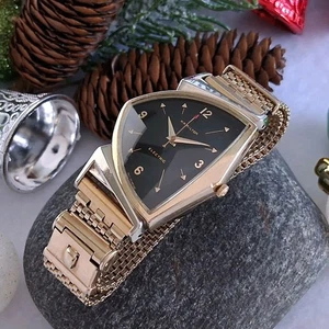 Serviced 1957 Hamilton Pacer Electric Black Men's Vintage Watch Forstner Komfit - Picture 1 of 22