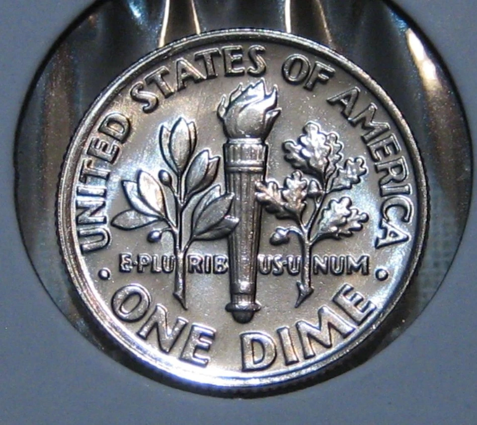 1990-P "FB/FT" FULL BAND/TORCH BU GEM ROOSEVELT DIME MUST SEE BEAUTIFUL DIME - Image 1 of 4