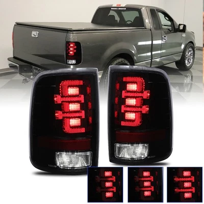LED Tail Lights Fit 2004-2008 Ford F150 Styleside Sequential Rear Brake Lamps - Image 1 of 4