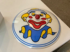 Vintage Clown Ceiling Light Fixture Glass Shade with Red Nose - Picture 1 of 3