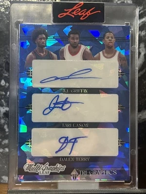 2022-23 Leaf Multi Graphics A.J. Griffin Tari Eason Dalen Terry Triple AUTO /35 - Image 1 of 2