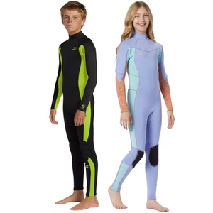 Billabong Kids 3/2mm Foil Back Zip Long Sleeve Full Length Wetsuit - Picture 1 of 13