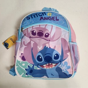 NWT Disney Stitch and Angel Large Shiny Backpack New - Picture 1 of 13