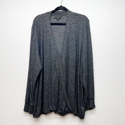 Cameo Pullover Gray Sweater Womens 3X Soft Stretch Faux Wrap Workwear Casual  - Image 1 of 4