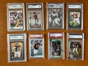 Mixed Lot of 8 NFL Football GEM Mint 10 Graded Cards Warner, Griffin, Jones RC - Picture 1 of 2