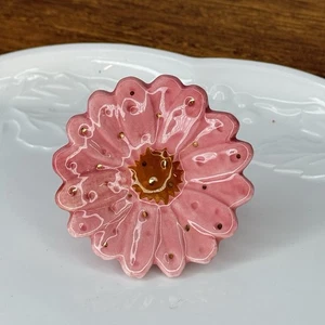 Nora Fleming Mini Pink Daisy Gold Dots Retired Very RARE Rarität - Bild 1 von 7