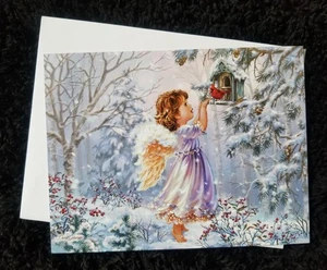 Angel Mailing Leanin' Tree Christmas Cards New Box of 12 Plus Envelopes - Picture 1 of 6