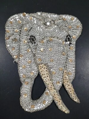 APLICACIÓN DE LENTEJUELAS ELEFANTE GRIS GRANDE ENVÍO GRATUITO Foto 1 de 2