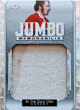 🔥#/4 LARRY ROBINSON JUMBO RELIC 2022-23 Leaf In Game Used ITG Memorabilia🔥🔥