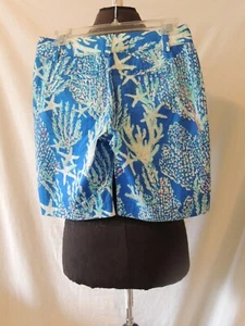 Lilly Pulitzer Chipper Shorts Größe 0 Good Reef Small Brewster blau Seestern - Bild 1 von 3