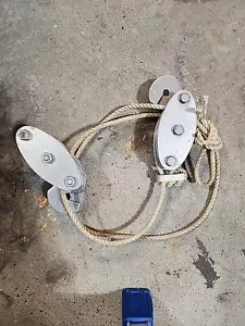Poly Rope Hoist Pulley Wheel Block Used Look At Pictures - Picture 1 of 7