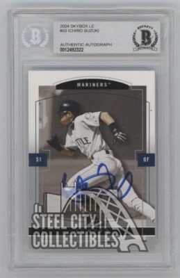 Ichiro Suzuki 2004 Skybox LE Autograph Card #33 BAS - Image 1 of 2