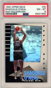 PSA 8 Near Mint Shaquille O'Neal // 1992 Upper Deck // MVP Holograms - Picture 1 of 2