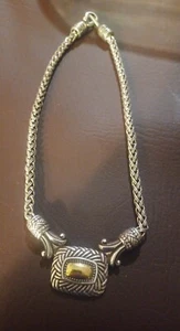 Brighton Two Tone Necklace Wheat Rope Chain 17" #262 - Picture 1 of 2