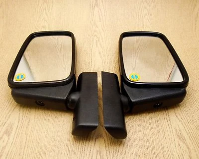 Peugeot 504 404 403 304 203 SSL SA 1955-83 Black Door Mirror Pair Custom Retro - Image 1 of 4