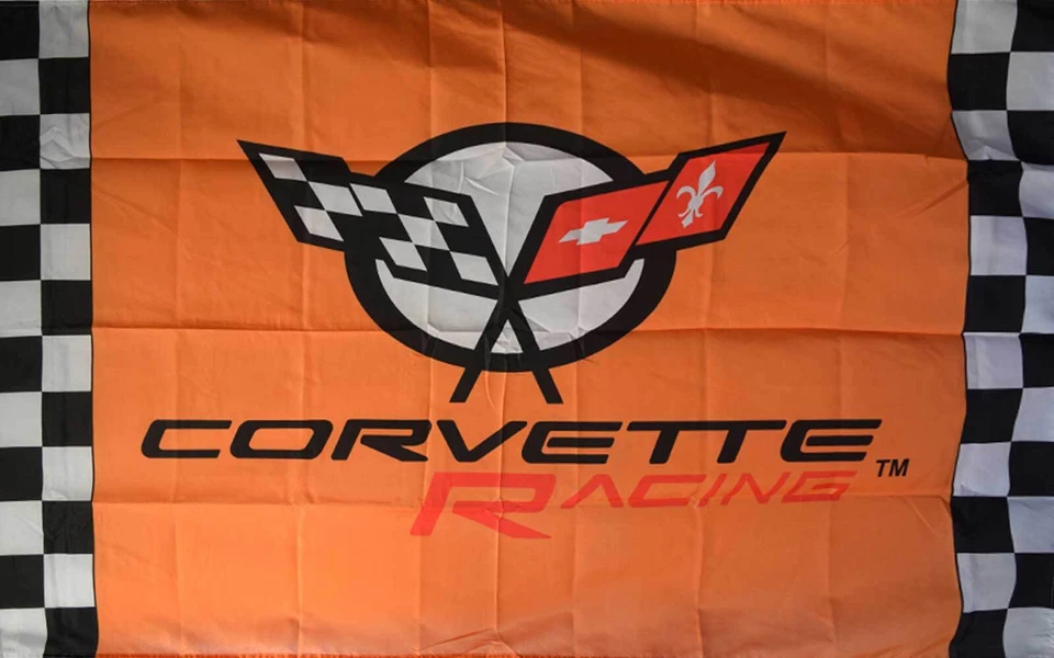 BANDERA DE POLIETILENO CORVETTE RACING NARANJA 3'X5' Foto 1 de 1