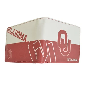 New Synthetic Leather Graphic Logo Bi-Fold Wallet - NCAA Oklahoma Sooners - Picture 1 of 3