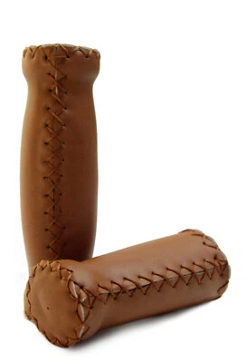 Pair of Cruiser Italian Grip Bike Grips Brown / 1 Short & 1 Long - Image 1 of 2