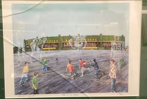 Gerahmter David R. Hipwell "Kid's at Old Lambeau" nummerierter & signierter Druck (208/500) - Bild 1 von 6
