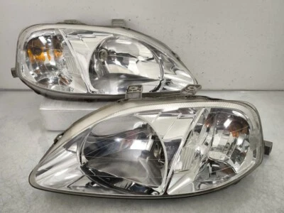 JDM 1999-2000 Honda STANLEY Civic SI SIR EK EJ EK4 Facelift Headlight Lamp 1Pair - Image 1 of 4