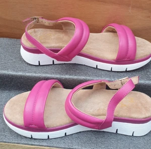 Moda in pelle Aedrienne leather sandals Fuchsia SIZE UK 6 EU 39 ref59 - Picture 1 of 6