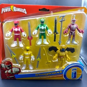 Pack Imaginext Power Rangers Battle Pack Green Red Ranger Goldar Lord Zedd Toys