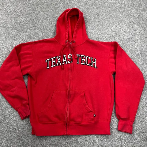 Texas Tech Red Raiders Hoodie Men Medium Full Zip Up Hooded Sweatshirt Jacket Cover