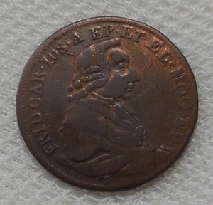 1796 MAINZ GERMAN STATES 1/2 KREUZER COPPER COIN - Picture 1 of 2
