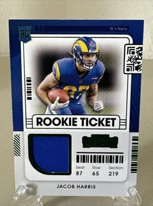 2021 Contenders Football Jacob Harris RC Rookie Ticket Patch #RTS-JHA Green Foil - Bild 1 von 6
