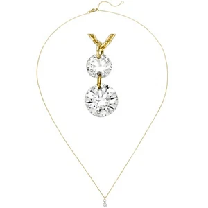 Damen Collier Halskette 750er Gold Diamantanhänger Brillanten 45 cm 18 KT - Bild 1 von 1