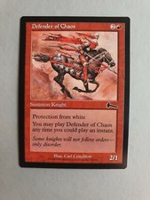 Defender of Chaos, MTG Urza's Legacy (1999) Common Red Creature NM
