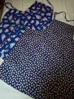 2 tabliers coton imprimé fleuri - vintage - Photo 1/4